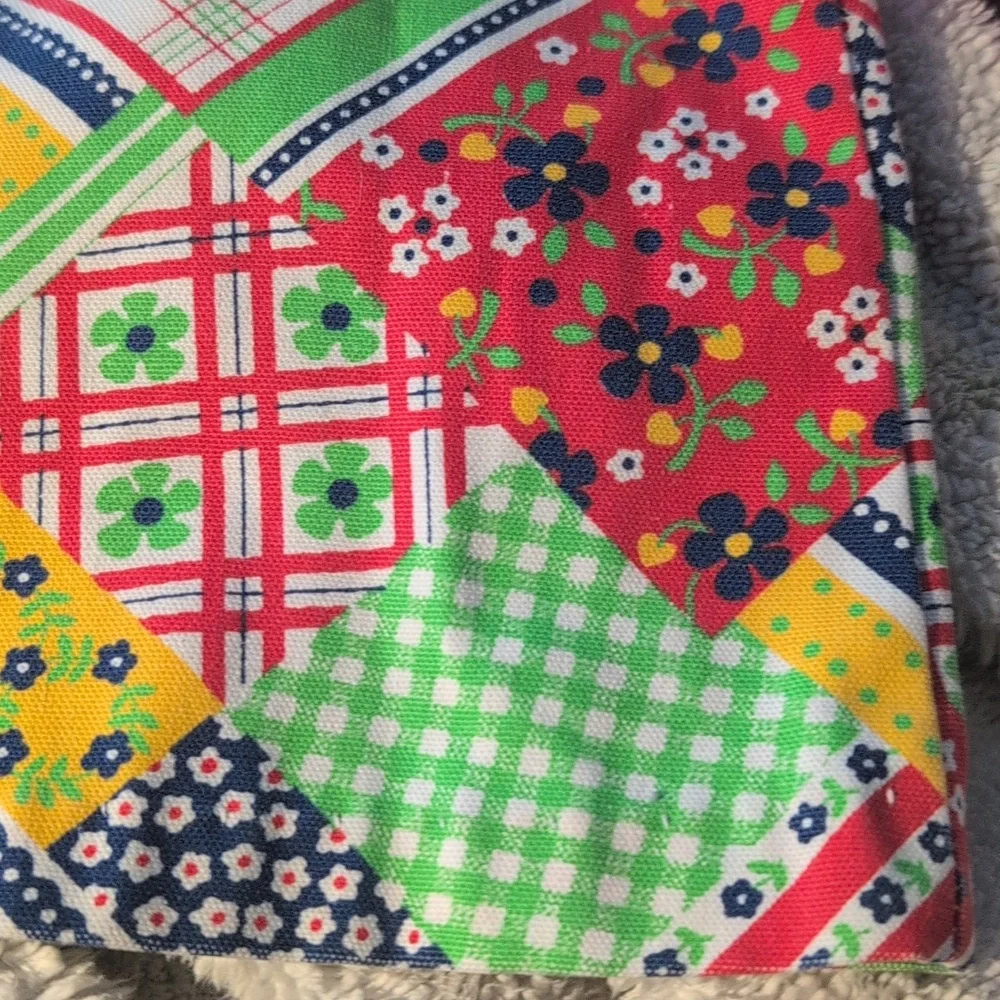 70s Sears Vintage Girls patchwork Floral Print Flare‎ Pants & Matching Set Rare